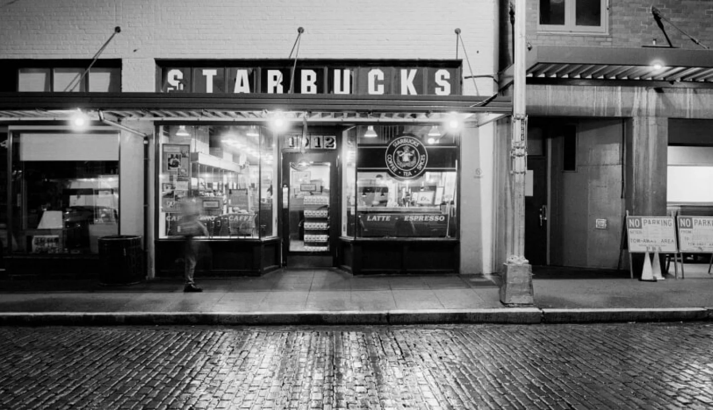 Photograph of the starbucks store